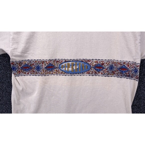 Pipeline Shirt Mens Large Spirit of Hawaii Surf North 1990's Made IN USA  Beige - Picture 8 of 8